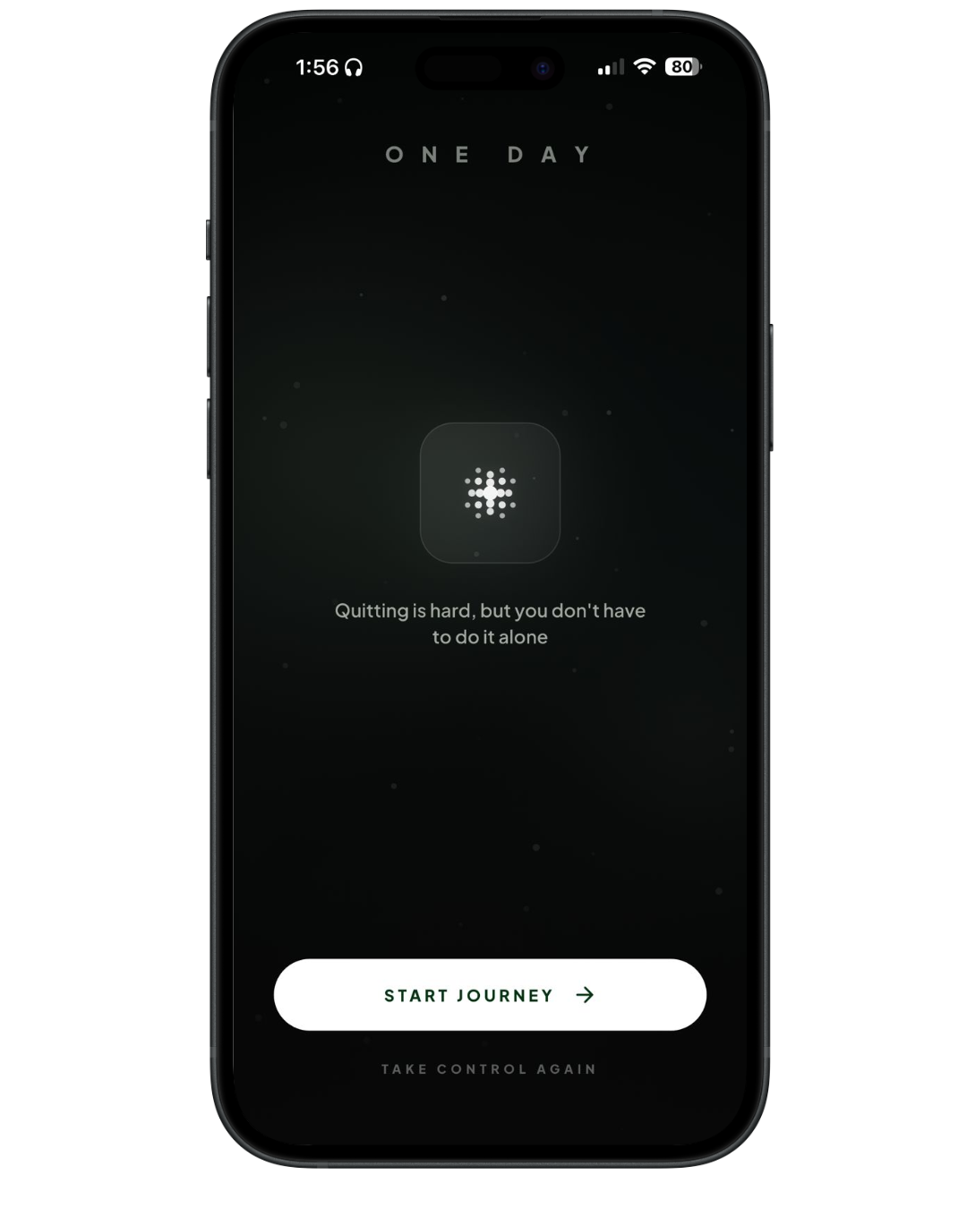 One Day app welcome screen preview